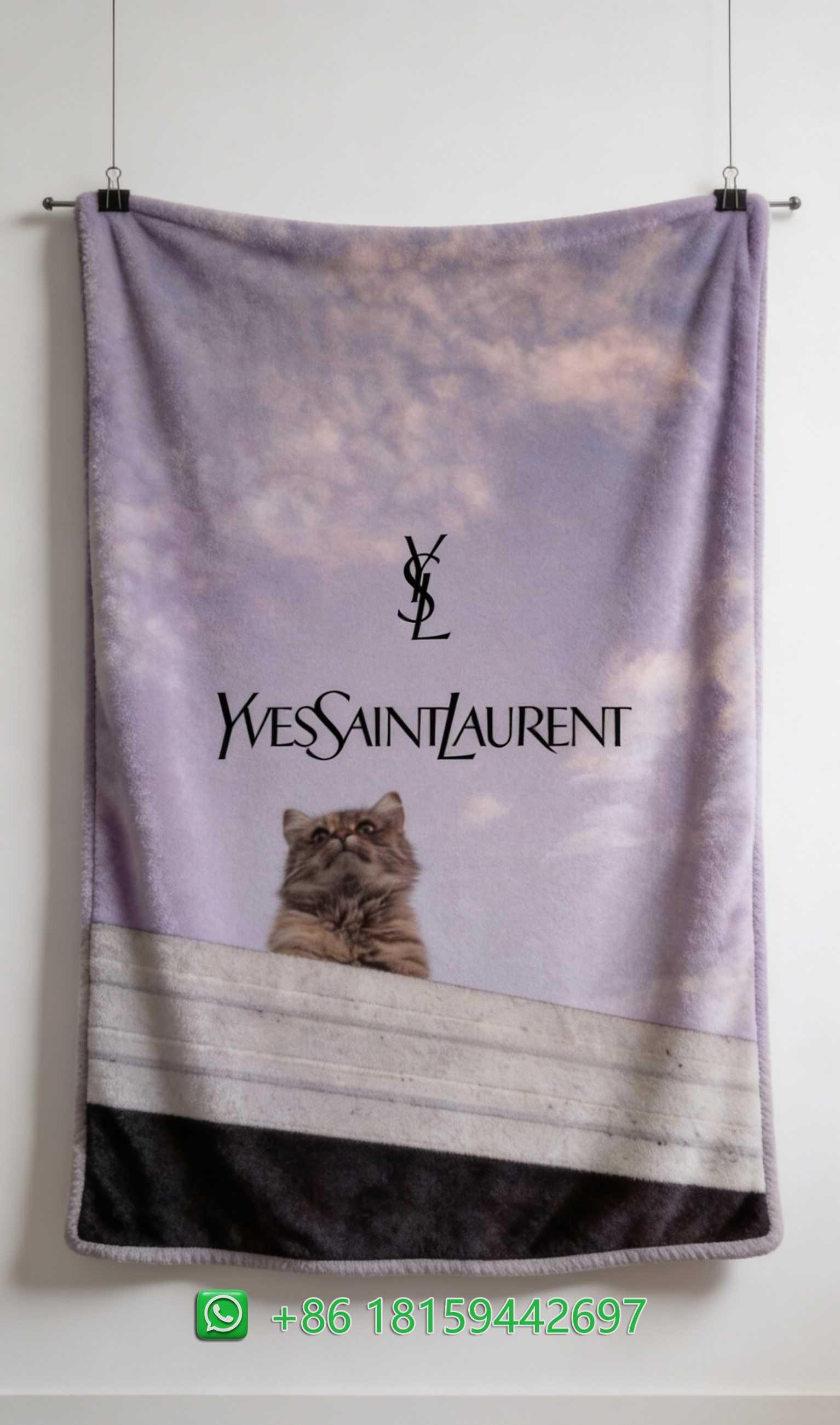 Yves Saint Laurent Throw Blankets